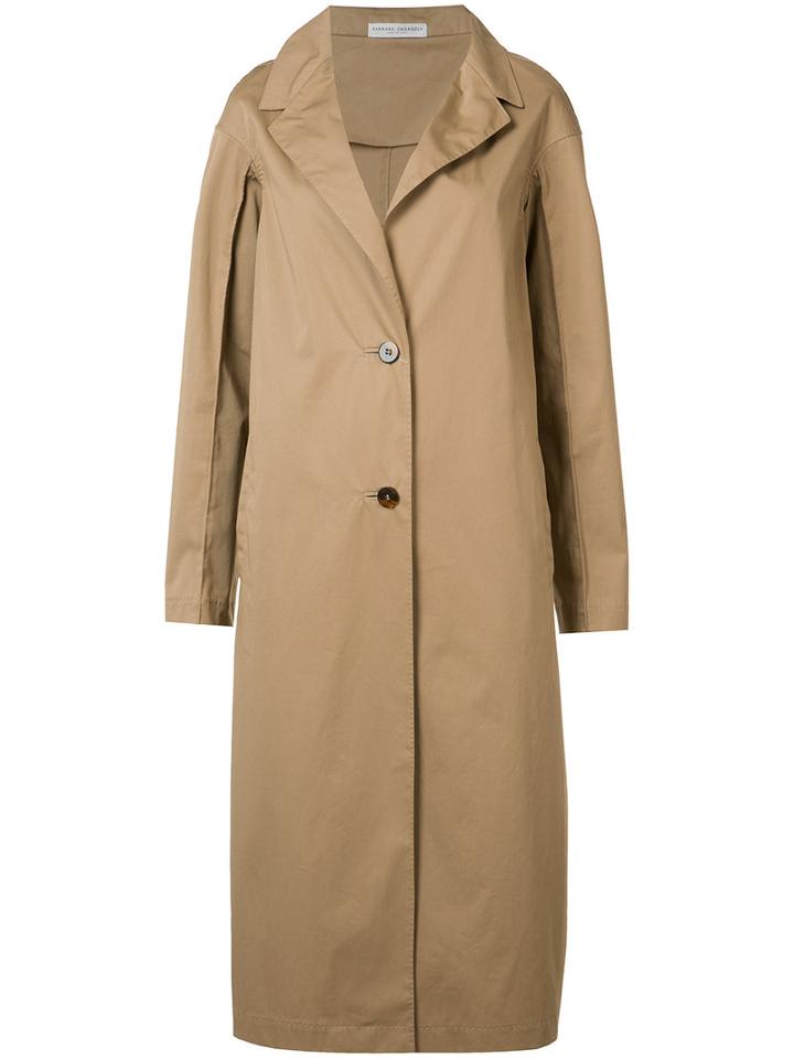 Barbara Casasola Single-breasted Coat, Women's, Size: 40, Brown, Cotton/acrylic