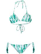 Brigitte Printed Triangle Bikini Set, Women's, Size: Gg, White, Polyamide/spandex/elastane
