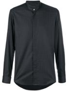 Pal Zileri Houndstooth Jacquard Shirt - Black