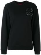 Embroidered Logo Sweatshirt - Women - Cotton - Xs, Black, Cotton, Mcq Alexander Mcqueen