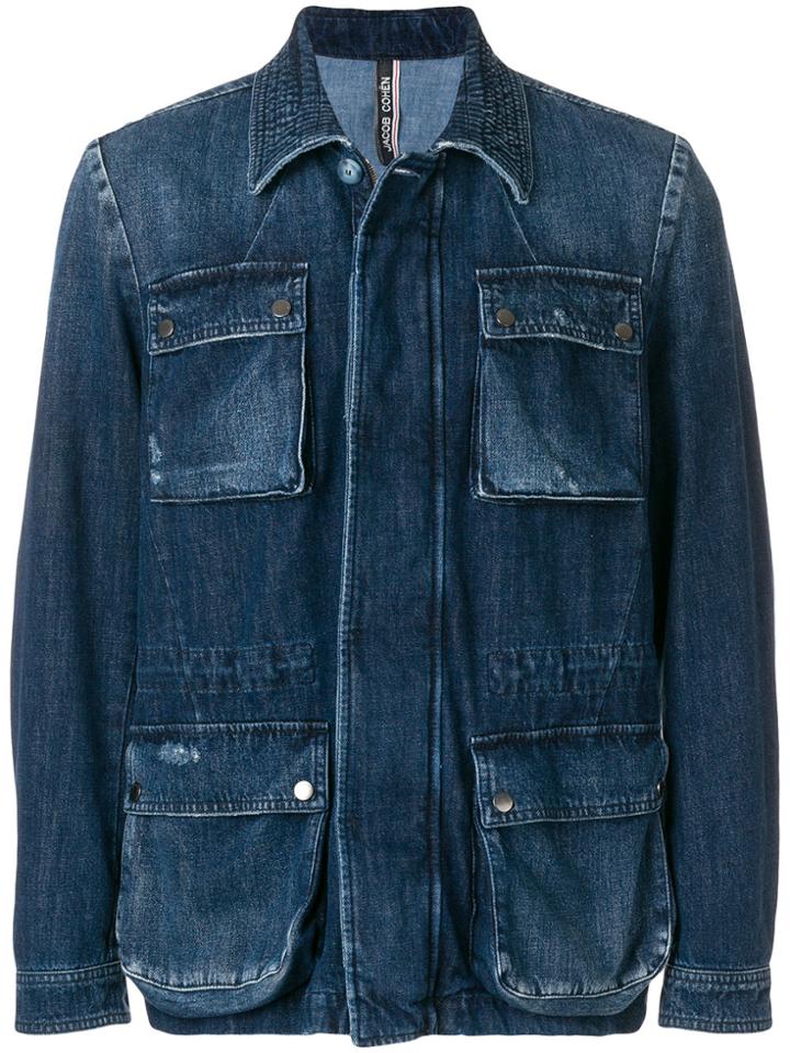Jacob Cohen Patch Pocket Denim Jacket - Blue