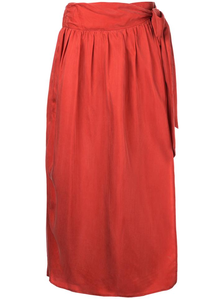 08sircus Tied Long Skirt - Red