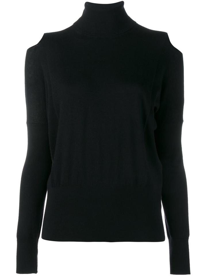 Vince Cold Shoulder Jumper, Women's, Size: Small, Black, Merino