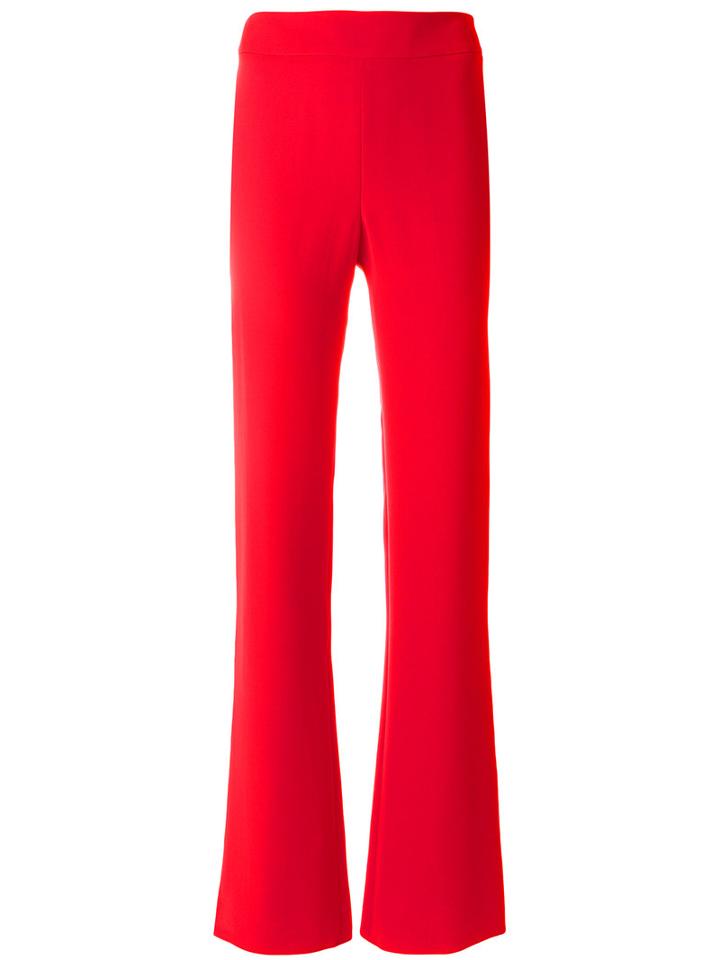 Giorgio Armani - Flared Trousers - Women - Silk - 44, Red, Silk