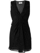 Saint Laurent Point D'esprit Mini Dress - Black