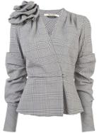 Hellessy Plaid Peplum Blazer - Black