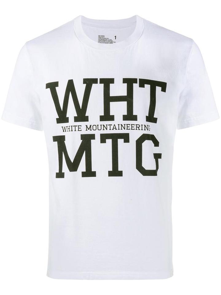 White Mountaineering Logo Print T-shirt, Men's, Size: 2, Cotton