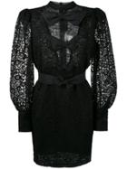 Alessandra Rich Lace Bow Detail Dress - Black