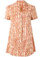 Romeo Gigli Vintage Printed A-line Shape Shirt - Yellow & Orange