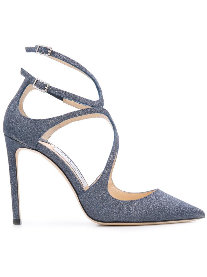 Jimmy Choo Lancer Glitter Pumps - Blue