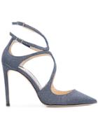 Jimmy Choo Lancer Glitter Pumps - Blue