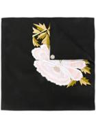 Ann Demeulemeester Embroidered Peony Scarf - Black
