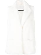 Simonetta Ravizza - Diamond Back Gilet - Women - Silk/mink Fur - 40, Nude/neutrals, Silk/mink Fur