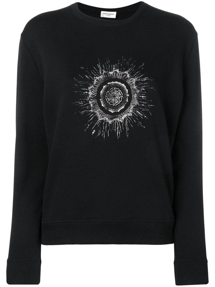 Saint Laurent Printed Sweatshirt - Black