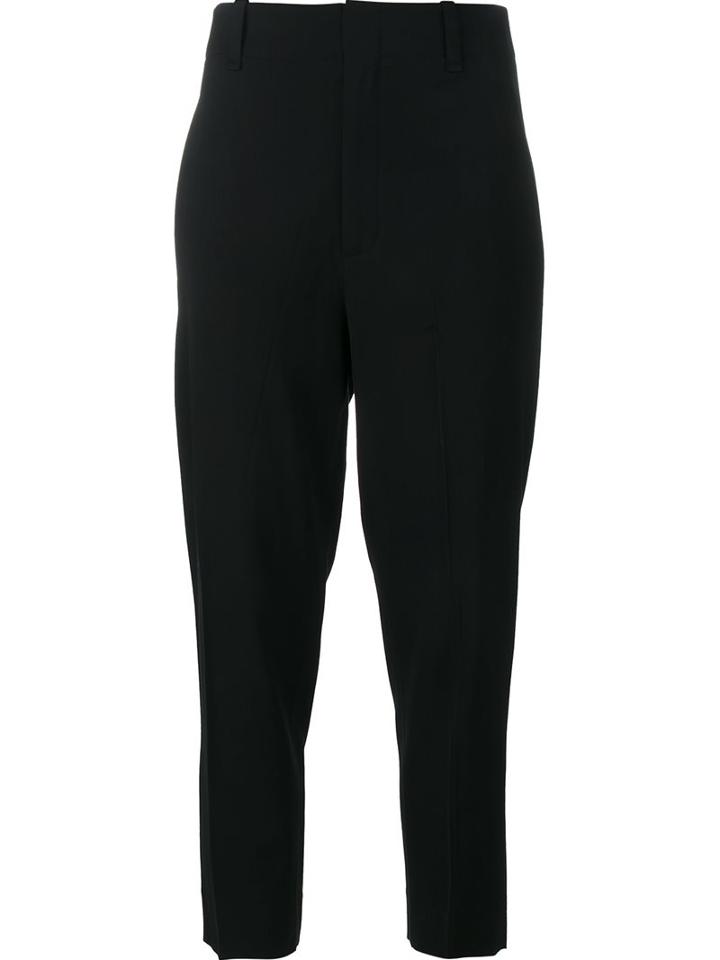 Vince Cropped Trousers, Women's, Size: 10, Black, Viscose/spandex/elastane