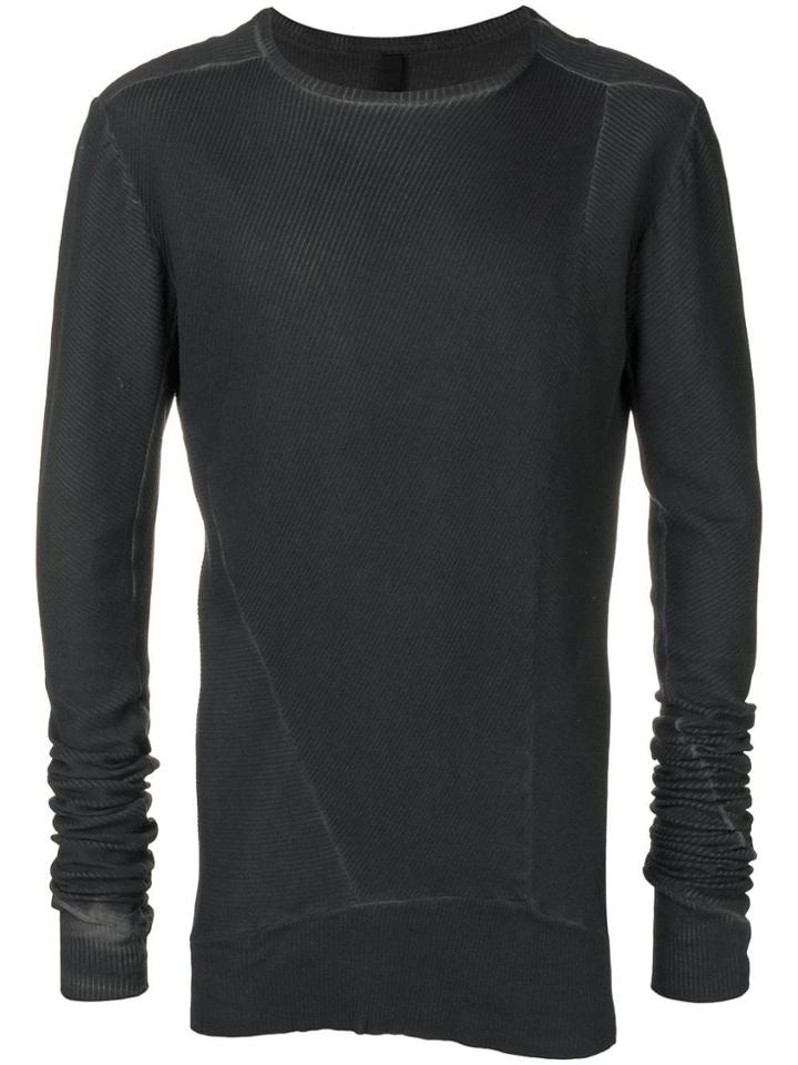 Army Of Me Asymmetric Panel Slim-fit Sweater - Grey
