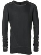 Army Of Me Asymmetric Panel Slim-fit Sweater - Grey
