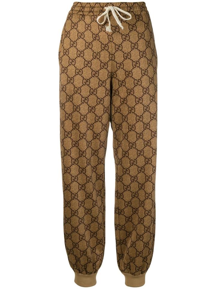Gucci Gg Logo Track Pants - Nude & Neutrals