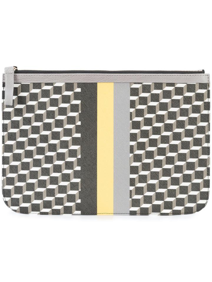 Pierre Hardy Geometric Clutch Bag - Grey