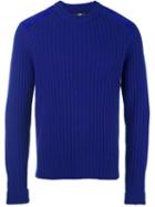Ps By Paul Smith Cable Knit Jumper, Men's, Size: Large, Blue, Polyester/wool/goat Suede