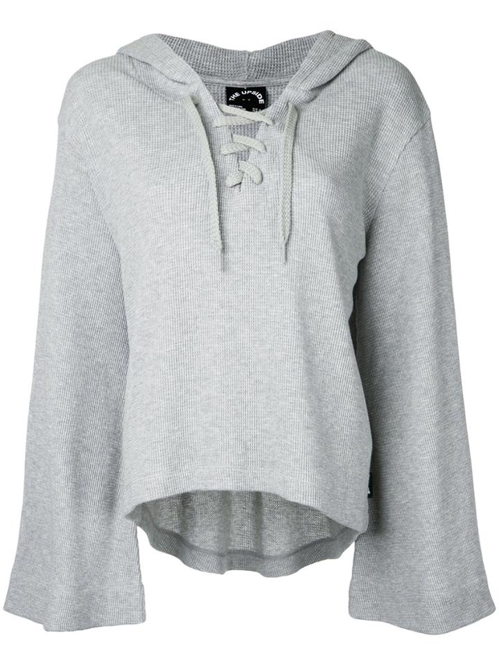 The Upside Bell Sleeve Hoodie - Grey