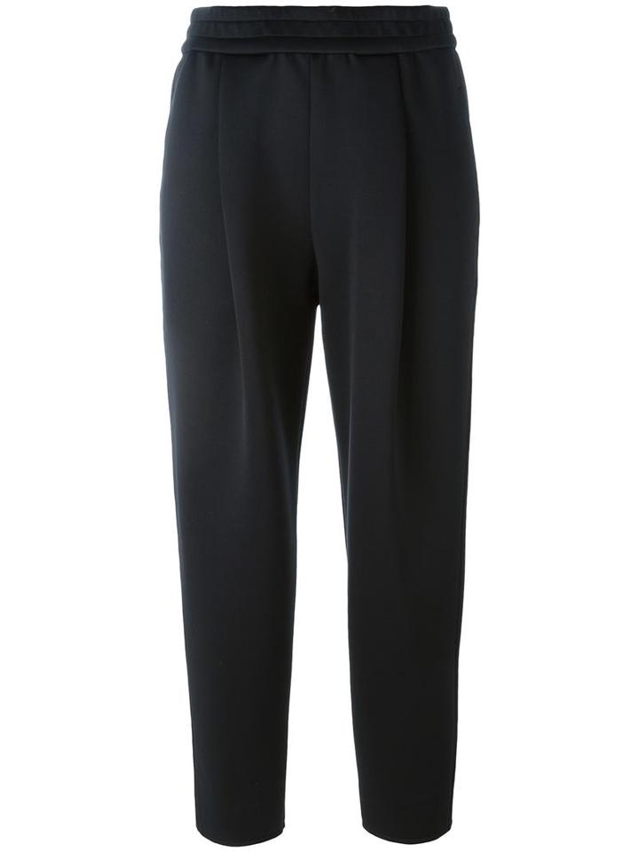 Dkny Tapered Trousers, Women's, Size: Small, Black, Polyester/viscose/spandex/elastane