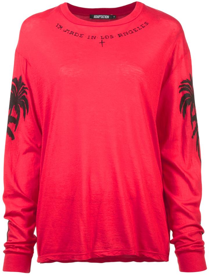 Adaptation Sleeve Detail Sweatshirt - Red