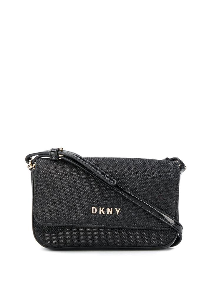 Dkny Logo Plaque Cross Body Bag - Black