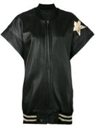Faith Connexion Star Patch Bomber Gilet - Black