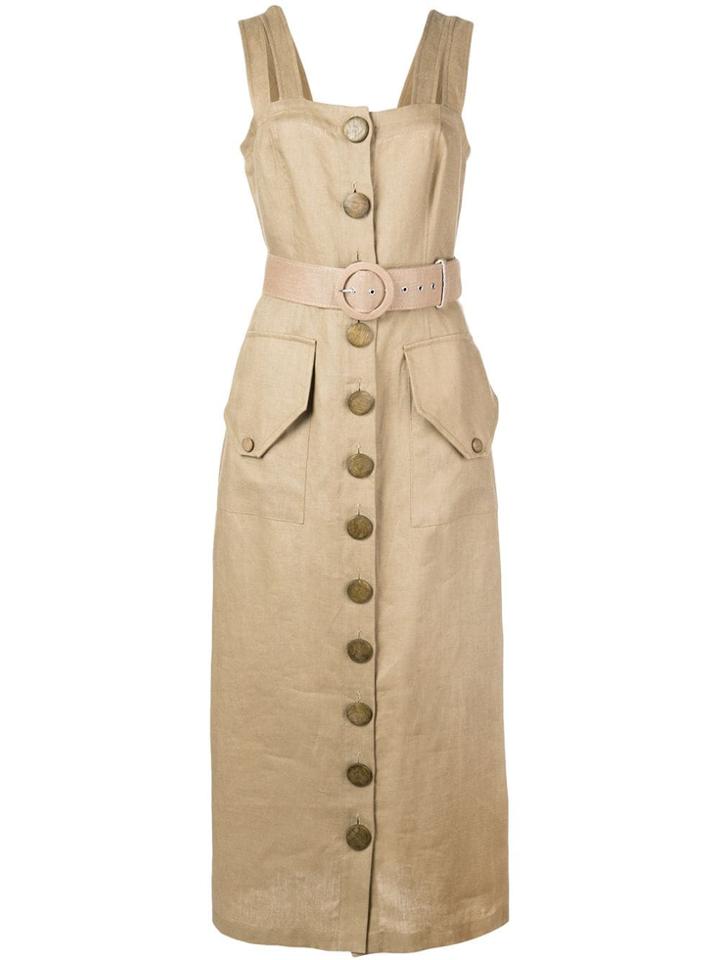 Nicholas Belted Day Dress - Brown
