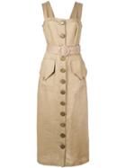 Nicholas Belted Day Dress - Brown