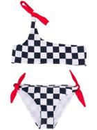 Mc2 Saint Barth Kids Teen Checked Bikini - Blue