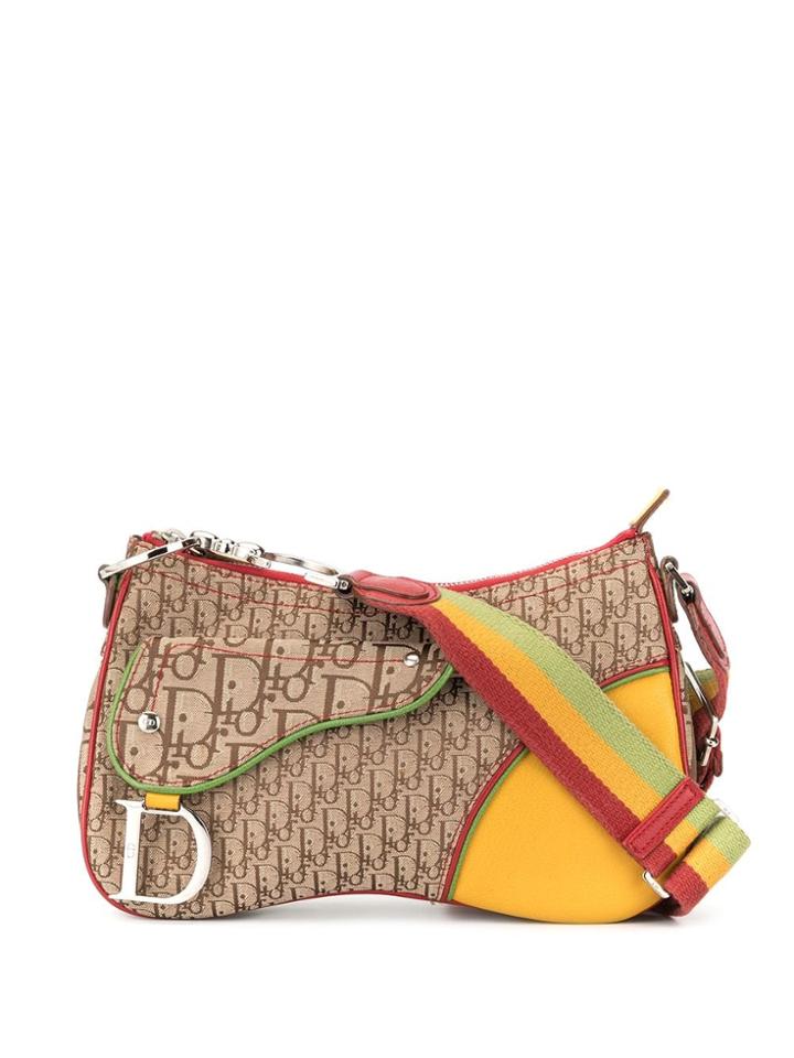 Christian Dior Pre-owned Trotter Pattern Crossbody Bag - Brown
