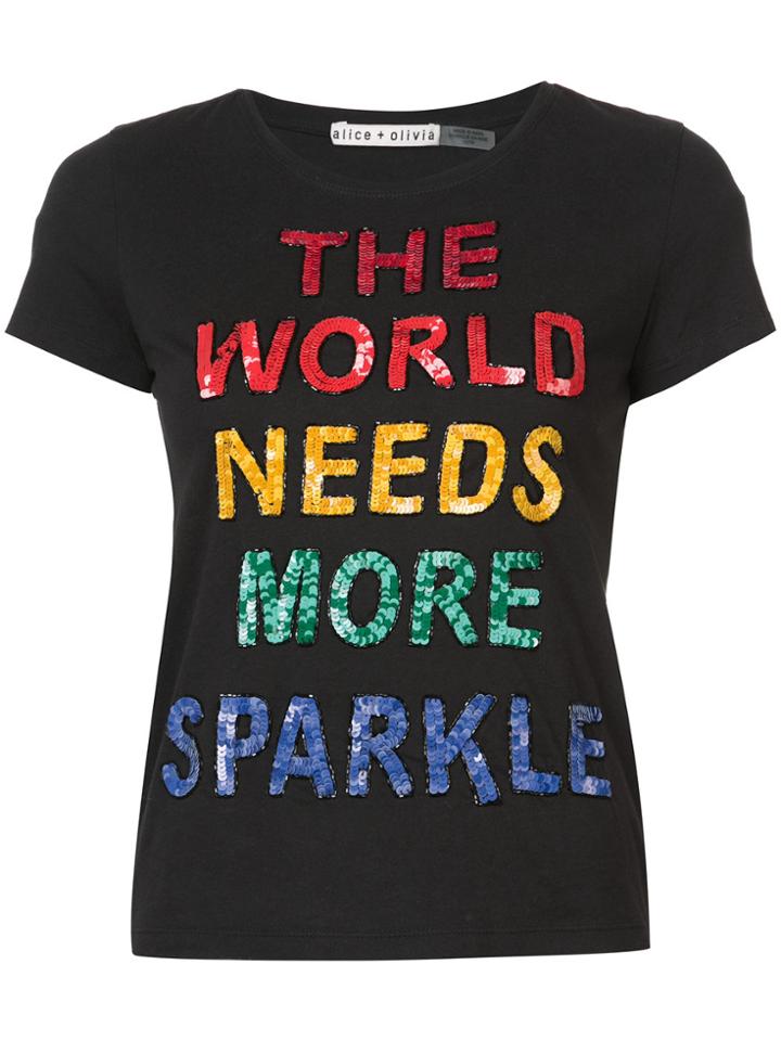 Alice+olivia Sparkle T-shirt - Black
