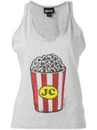 Just Cavalli Popcorn Print Vest, Women's, Size: 38, Grey, Cotton