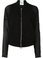 Lost & Found Rooms Sheer Sleeve Bomber Jacket