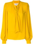 Maison Margiela Pussy-bow Long-sleeve Blouse - Yellow & Orange
