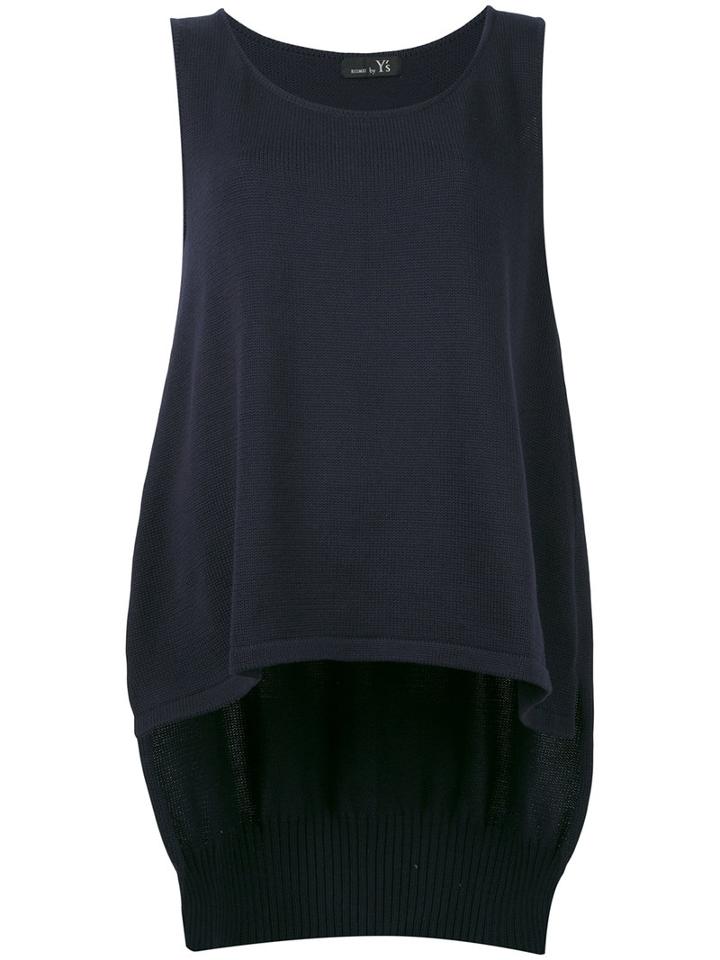 Y's High-low Tank, Women's, Size: 2, Blue, Cotton