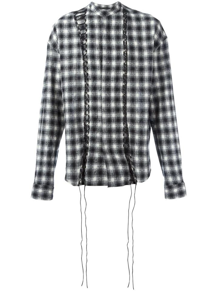 Haider Ackermann 'leonide' Shirt, Men's, Size: Xs, Black, Cotton/wool