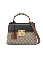 Gucci Padlock Gg Supreme Top Handle Bag - Nude & Neutrals