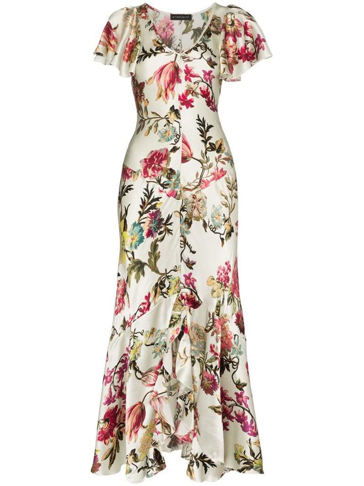 Etro Floral Print Ruffled Dress - 990 Multicoloured