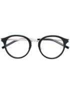 Saint Laurent - Round Frame Glasses - Unisex - Acetate/metal (other) - 49, Black, Acetate/metal (other)