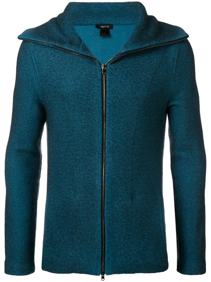 Avant Toi Zipped Sweater - Blue