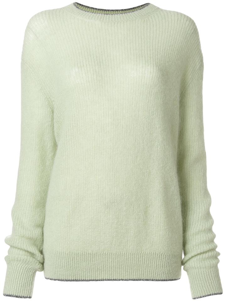 Christopher Kane Metallic Trim Jumper - Green