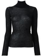 Sonia Rykiel High Neck Jumper, Women's, Size: Xs, Black, Lurex/wool
