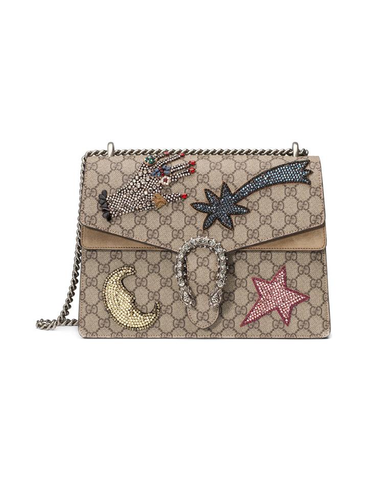 Gucci Dionysus Embroidered Shoulder Bag - Nude & Neutrals