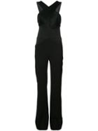 Galvan Crossover Neck Jumpsuit - Black