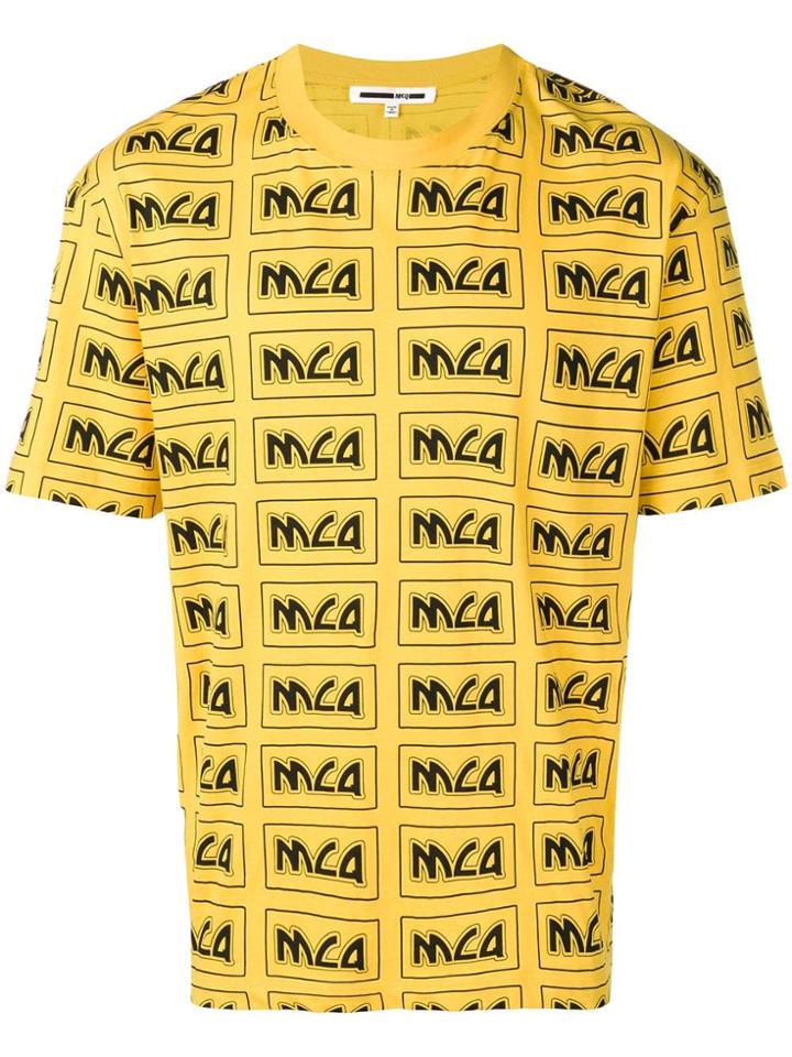 Mcq Alexander Mcqueen Logo Print T-shirt - Yellow