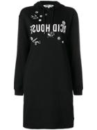 Mcq Alexander Mcqueen Embellished Hoodie Dress - Black