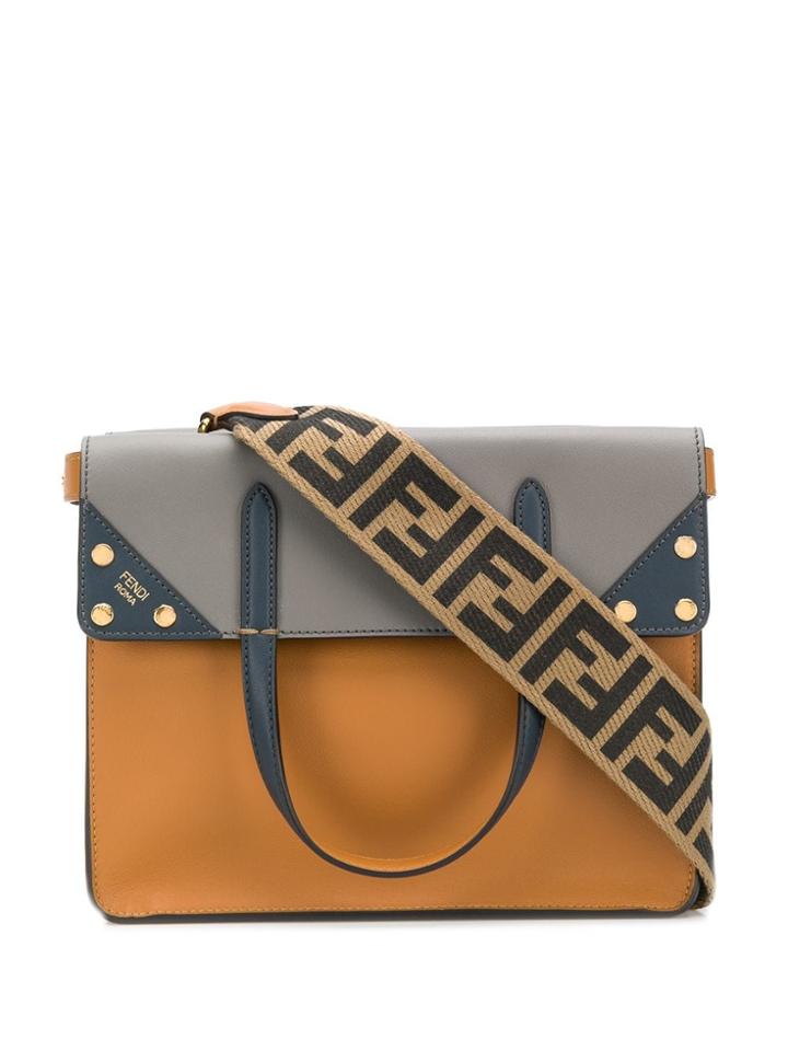 Fendi Small Fendi Flip Top Bag - Brown